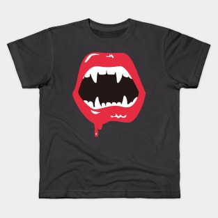 Vampire Teeth Halloween Kids T-Shirt